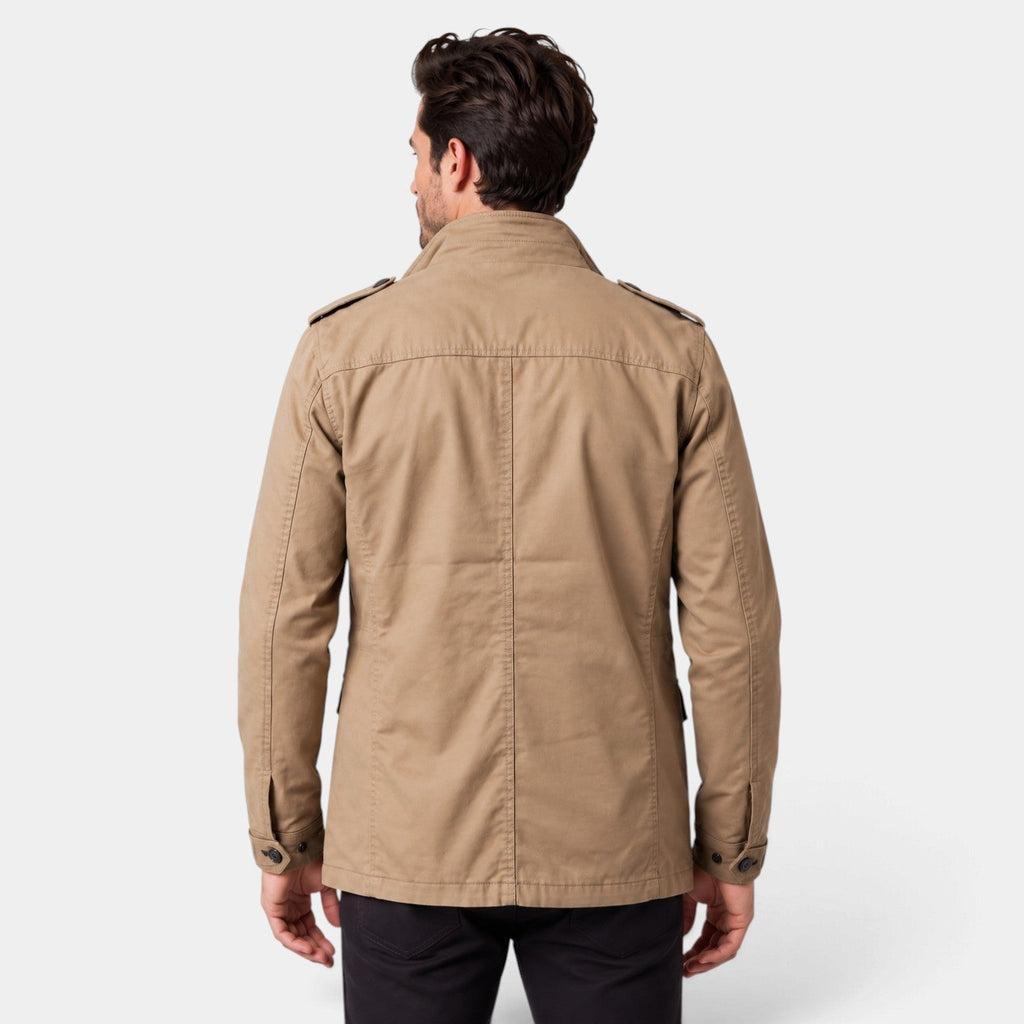 Chaqueta Hombre Acolchada Entallada con Hombreras Clásica