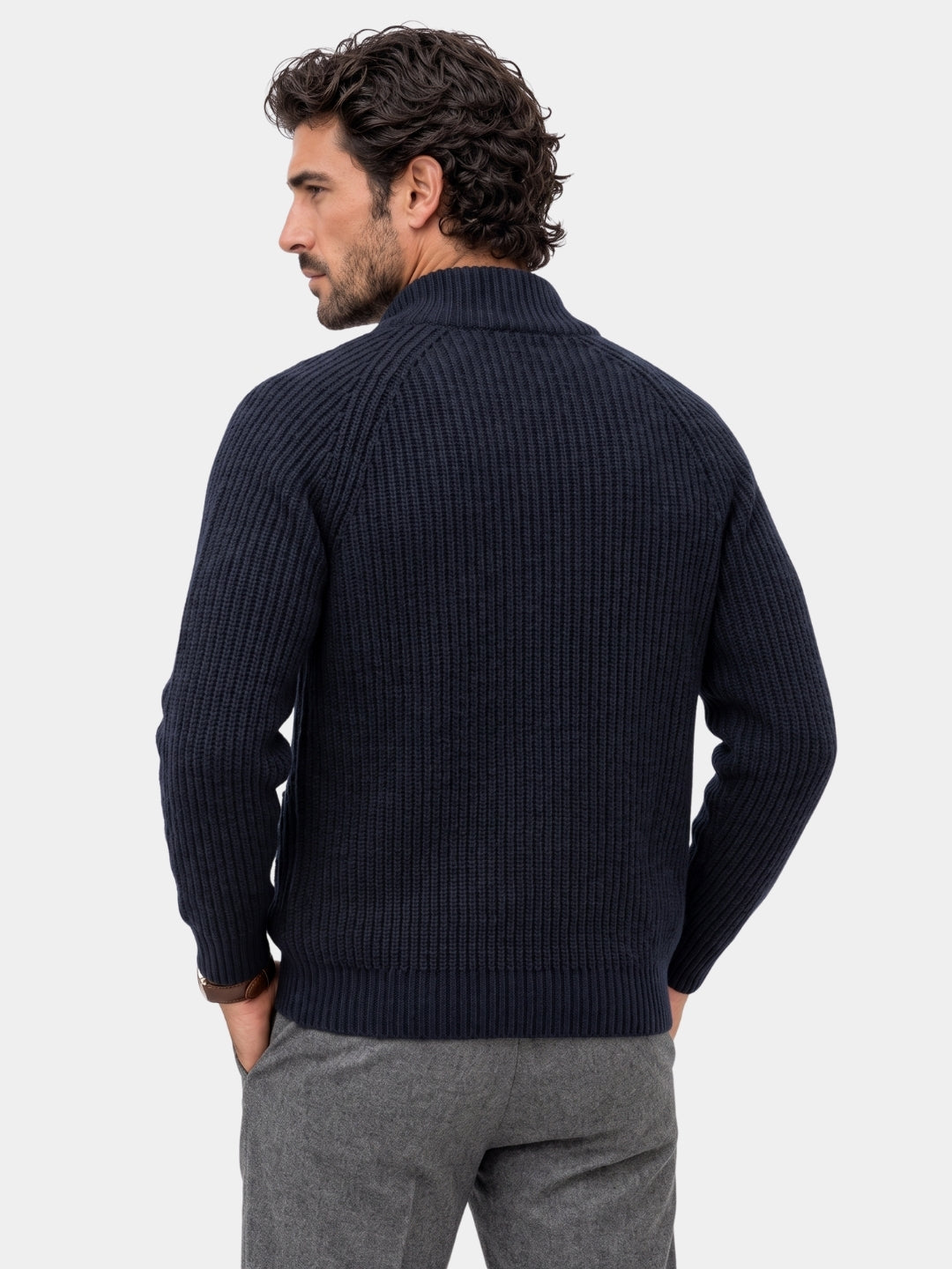 Chaqueta de Punto Botton Clásica - Cross & Crown