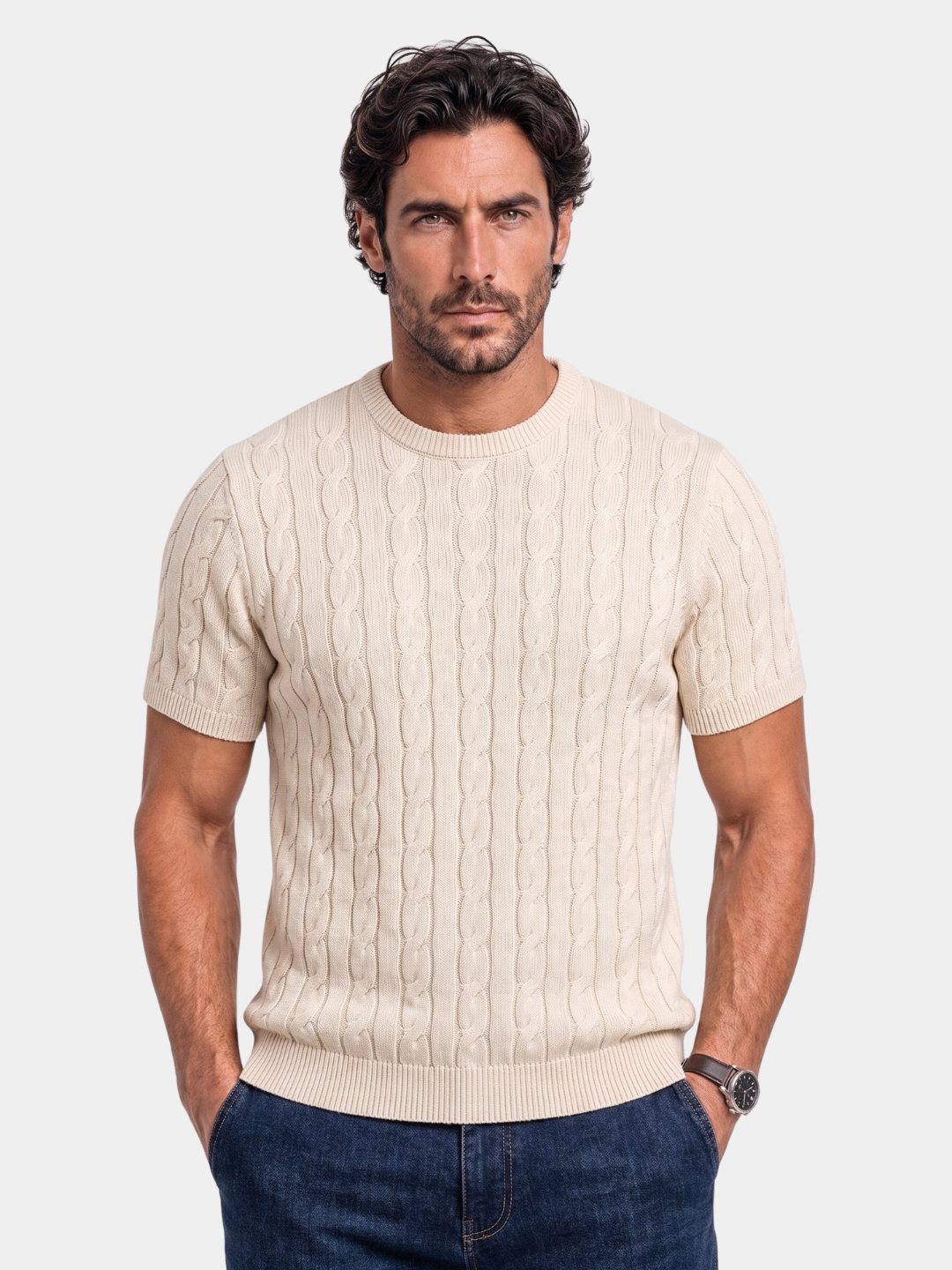 Camiseta de Punto Rombo Clásica - Cross & Crown