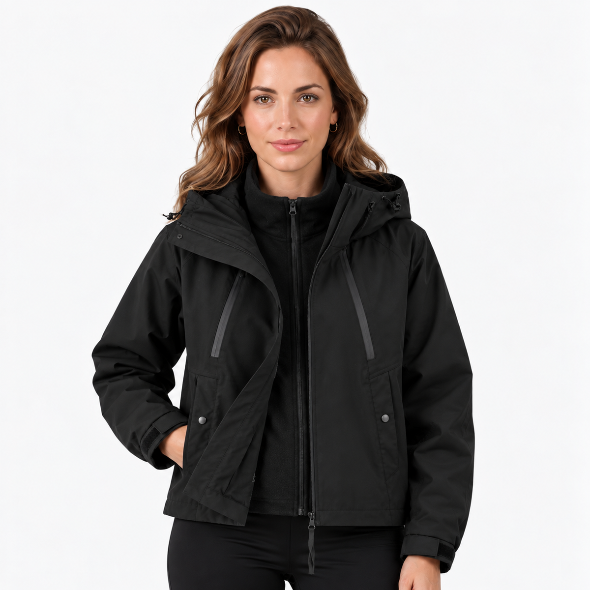 Chaqueta Impermeable Mujer con Capucha