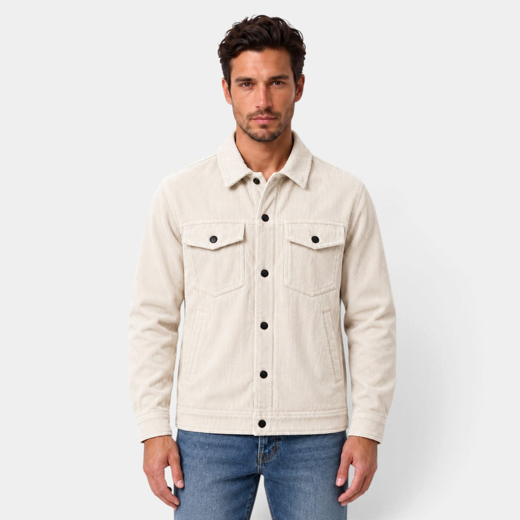 Sobrecamisa de Pana con Botones a Presión para Hombre