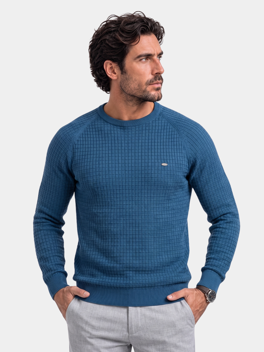 Jersey de Punto con Cuello Redondo - Cross & Crown