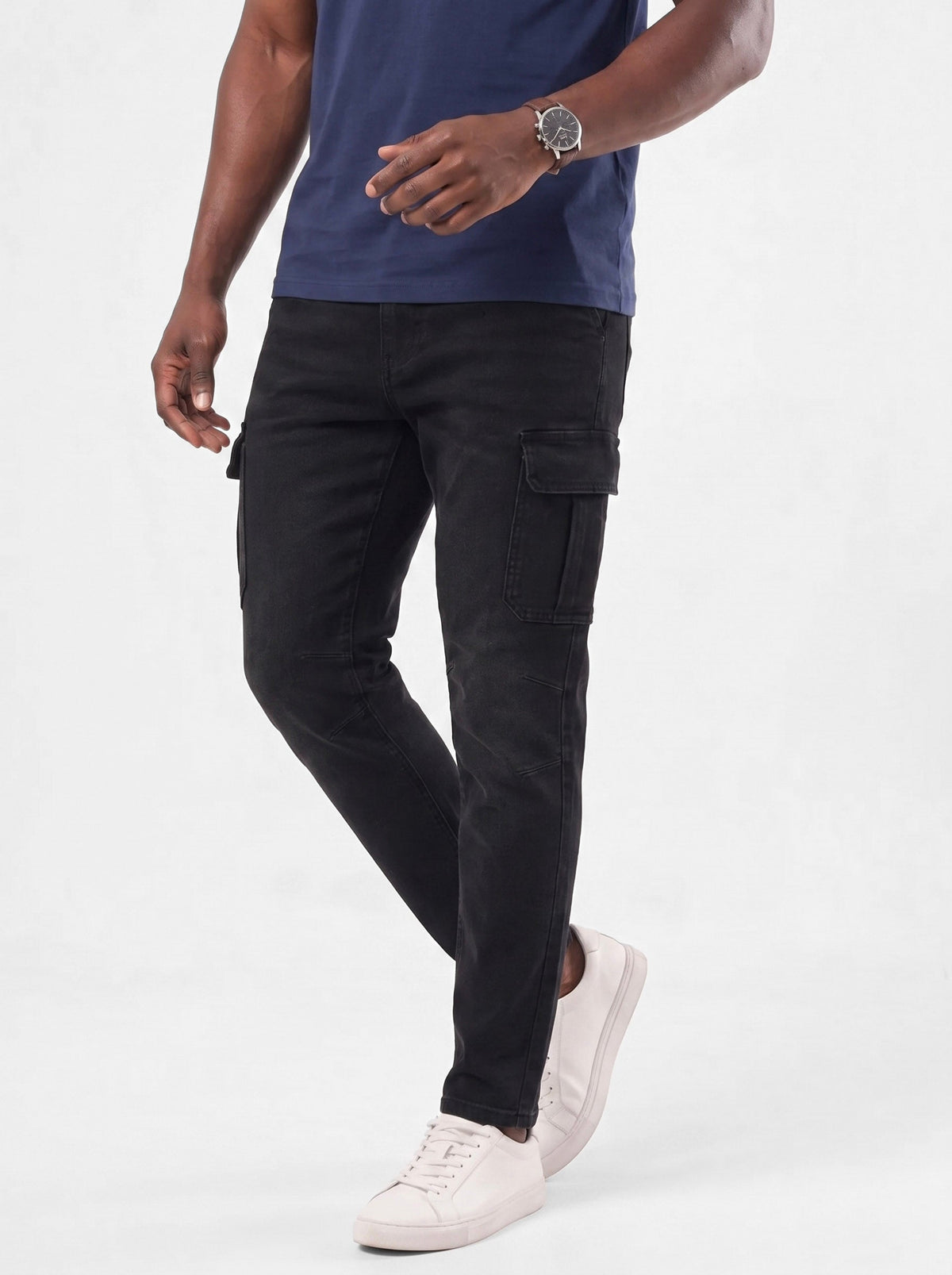 Pantalones Cargo de Mezclilla - Cross & Crown