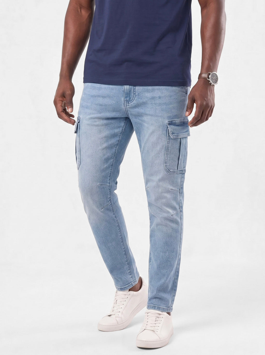 Pantalones Cargo de Mezclilla - Cross & Crown