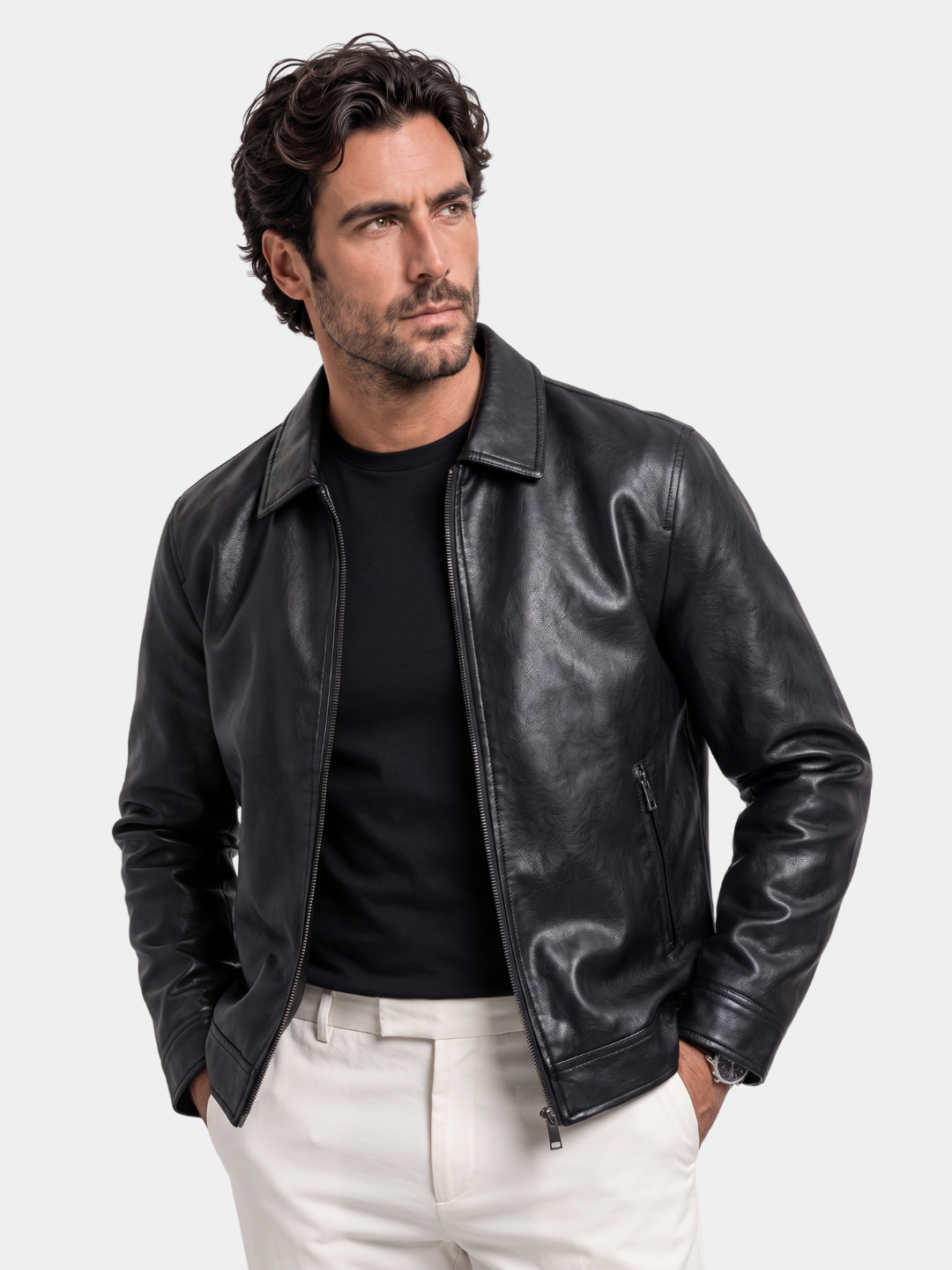 Chaqueta de Cuero Denver - Cross & Crown