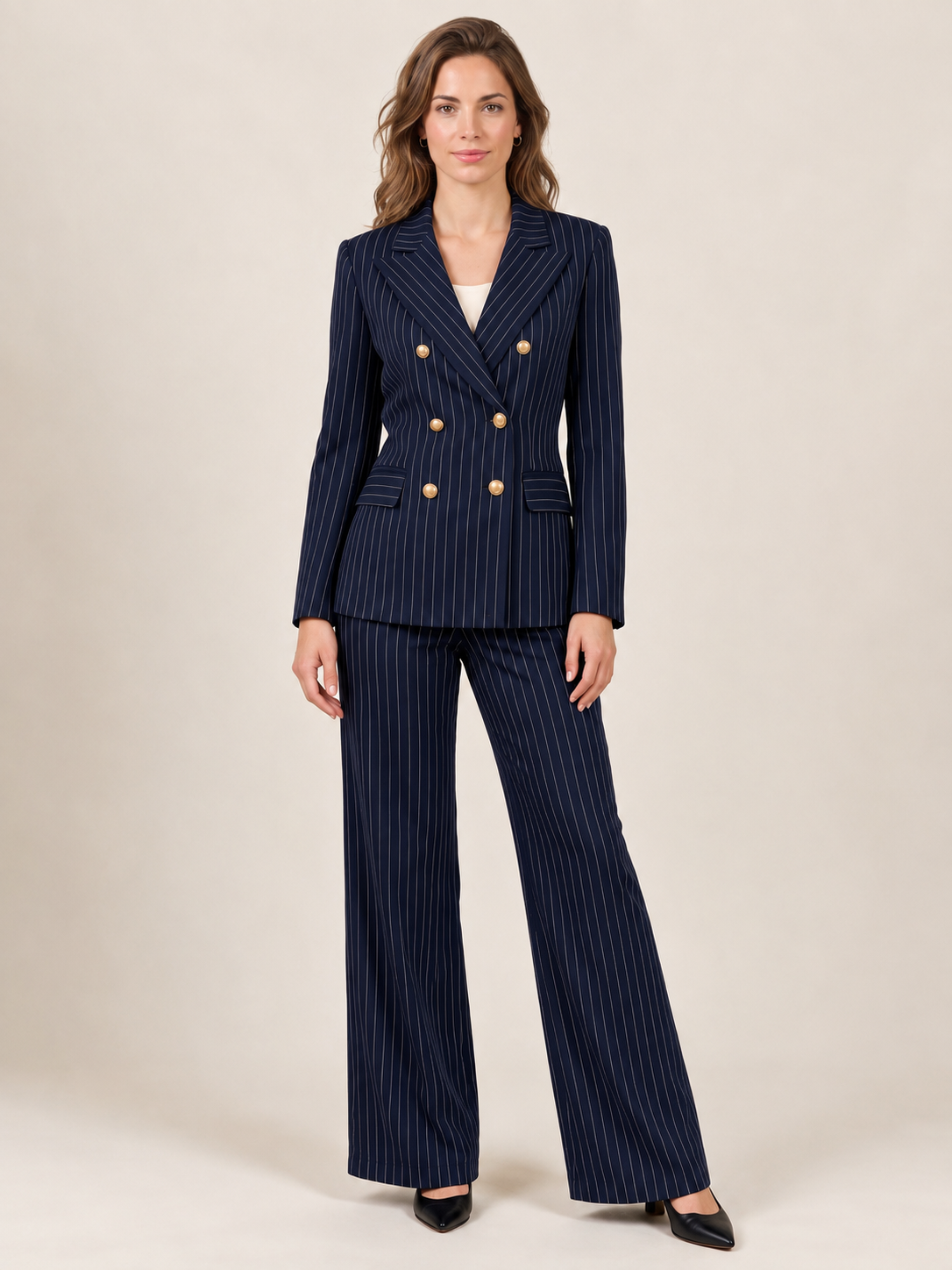 Traje Mujer Raya Diplomática Americana Cruzada