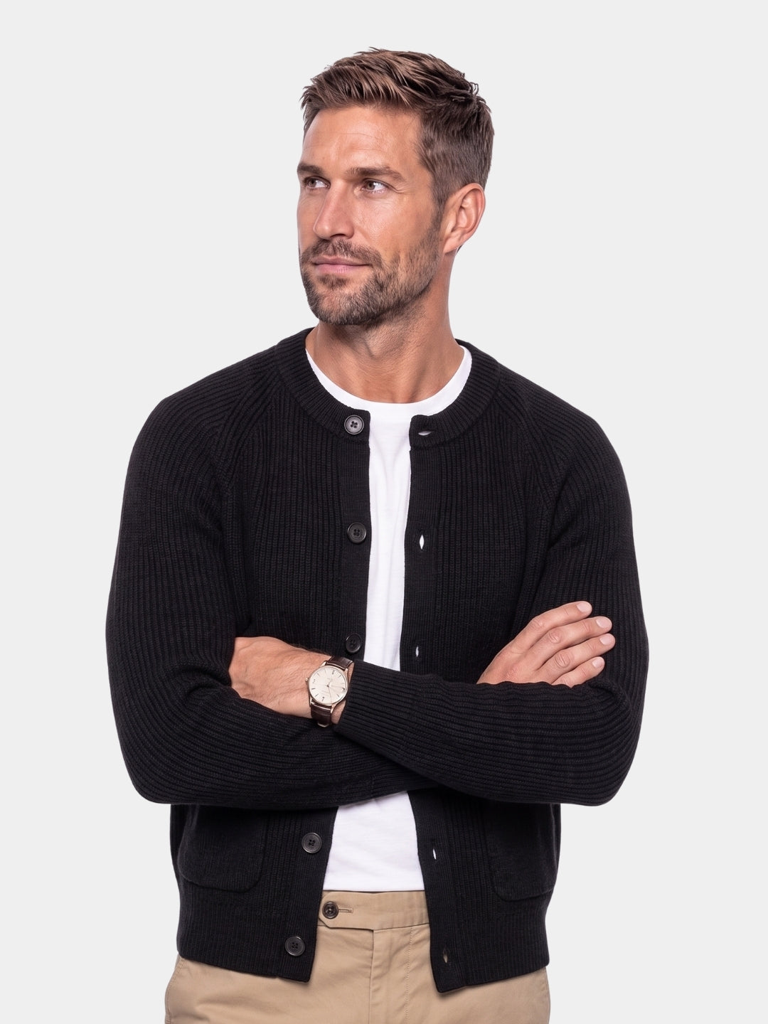 Cardigan Ultra Esencial de Punto - Cross & Crown