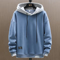 Sudadera Hombre Bicolor con Capucha y Cordón Ajustable