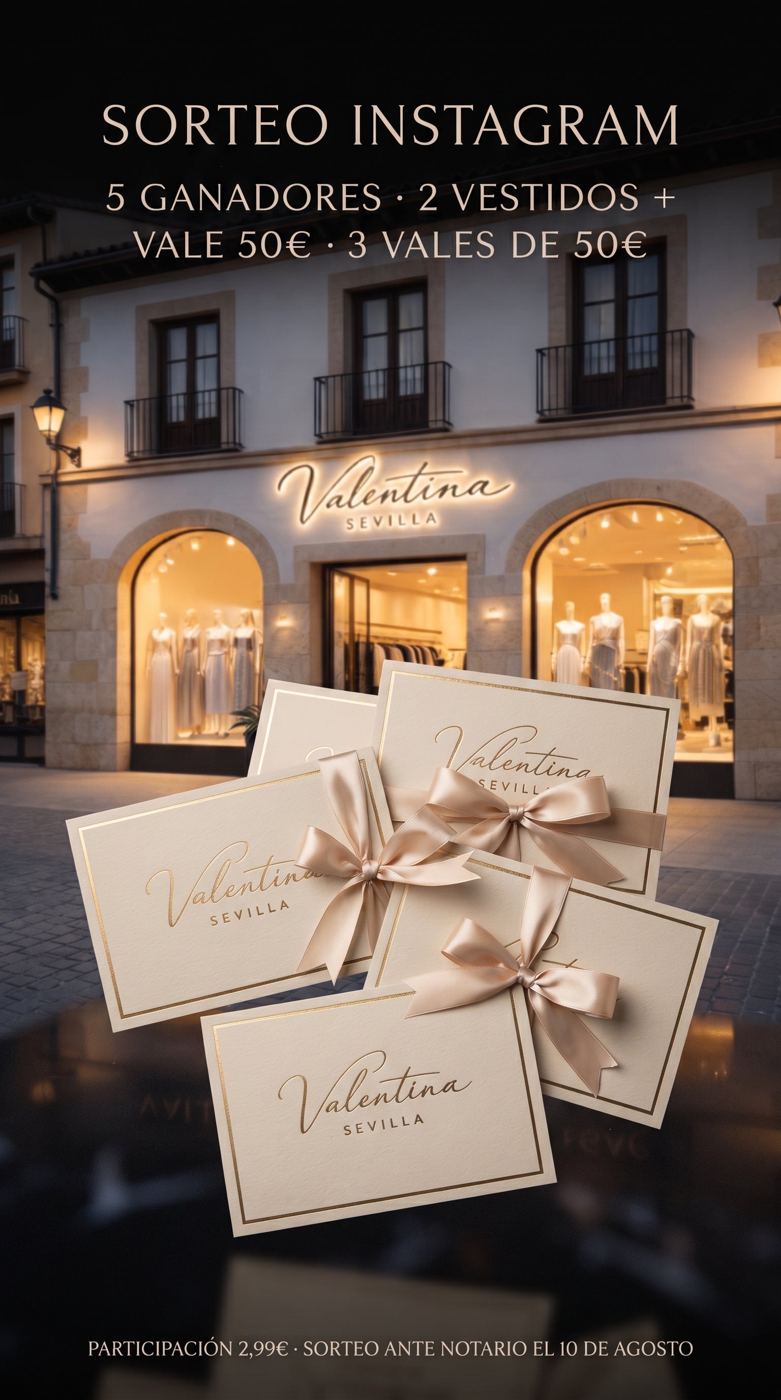 Participación Sorteo Agosto — Vestido Nuevo Colección + Vale 50€