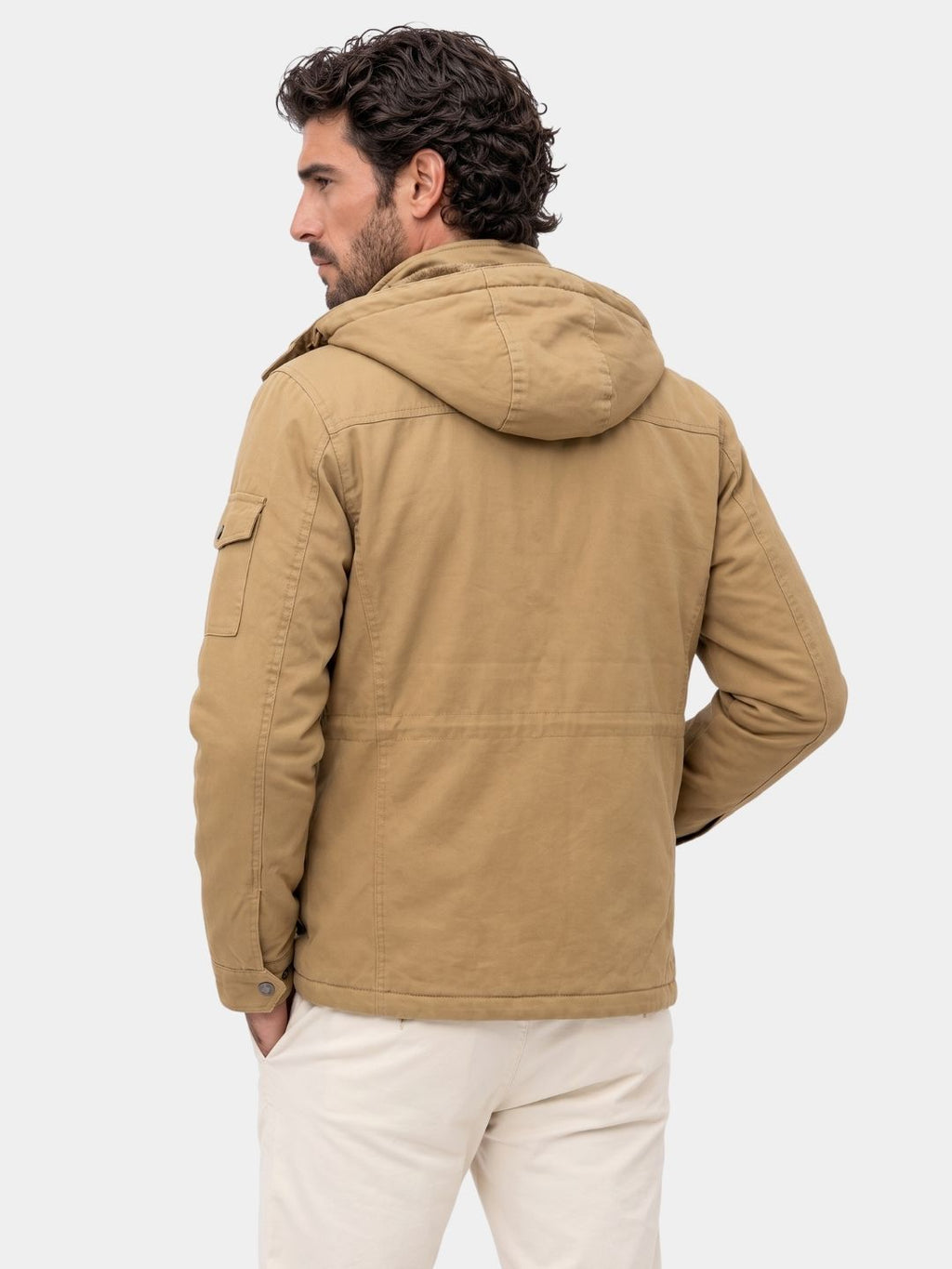 Chaqueta Bomber con Capucha de Forro Polar - Cross & Crown