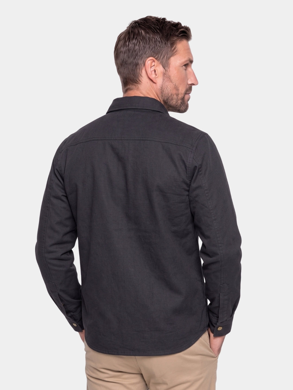 Chaqueta de Botones Forjada con Forro de Franela – Cross & Crown