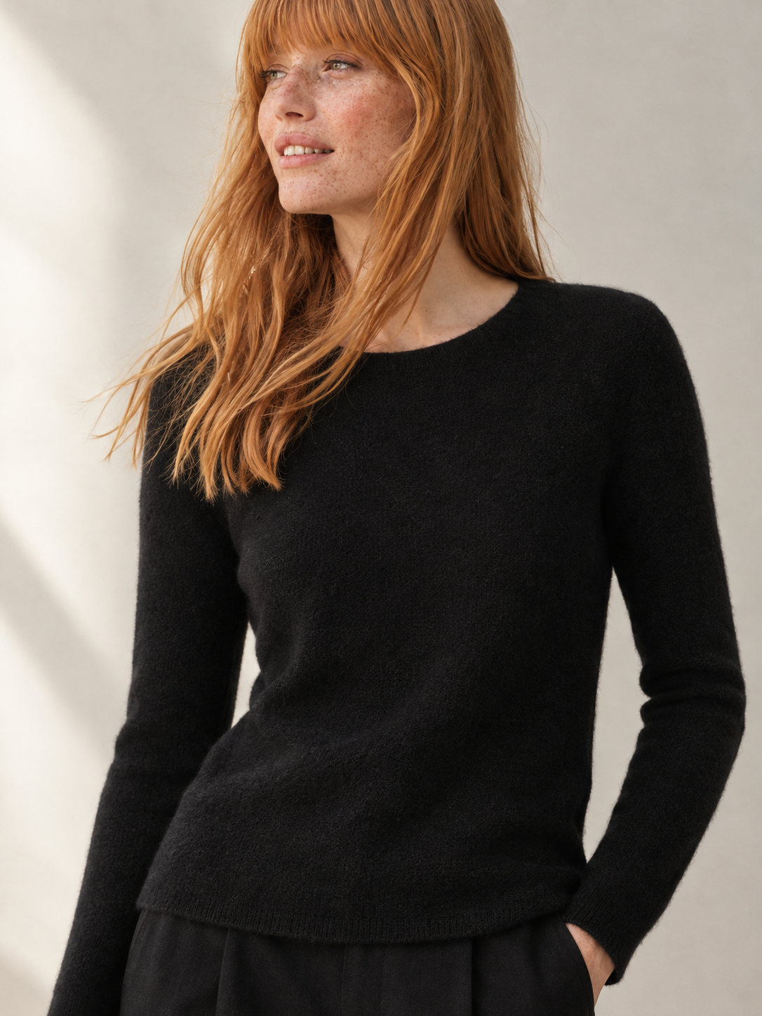 Jersey Mujer de Cachemira Cuello Barco