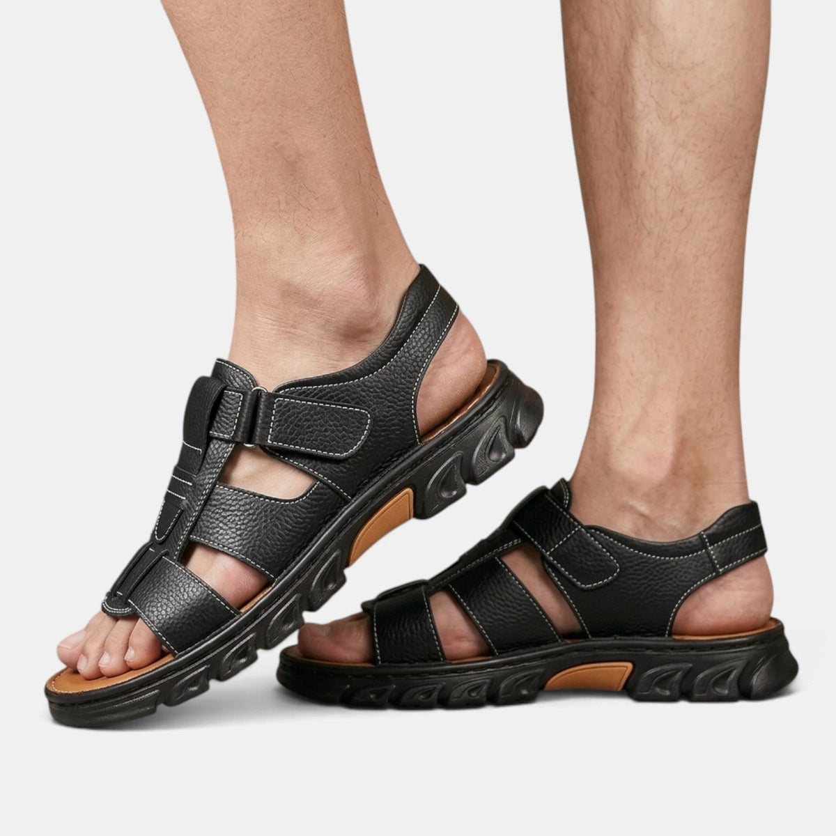 Sandalias Ortopédicas Hombre Piel