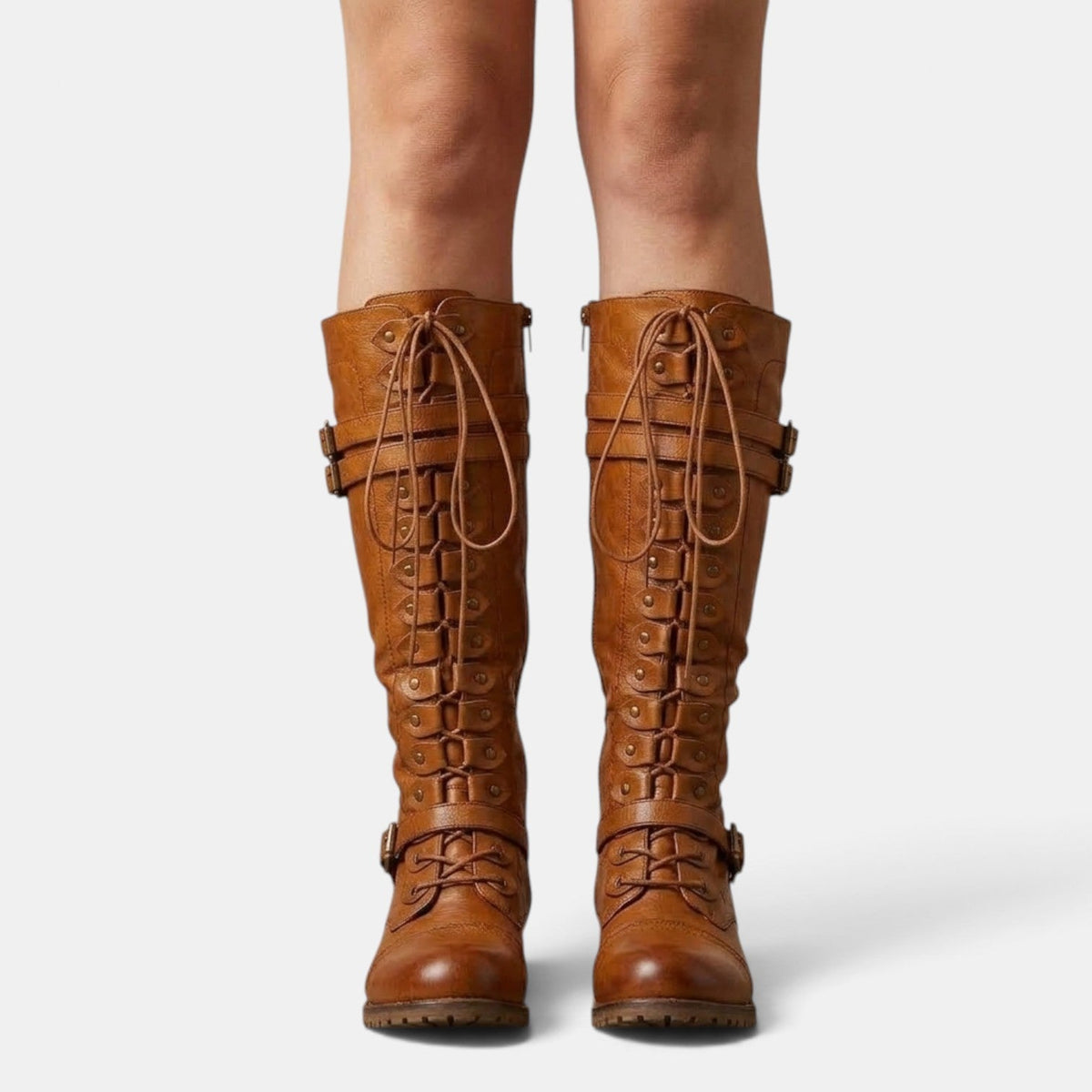 Botas Mujer Combat con Hebillas