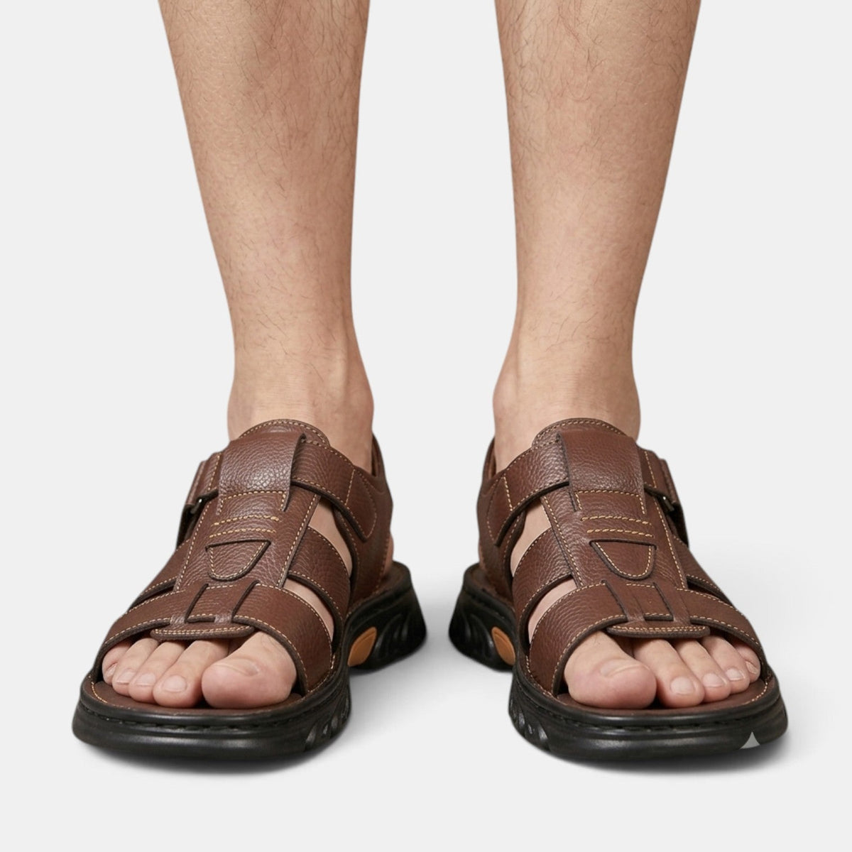 Sandalias Ortopédicas Hombre Piel