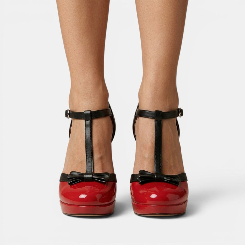 Zapatos Plataforma Tacón Grueso Mujer