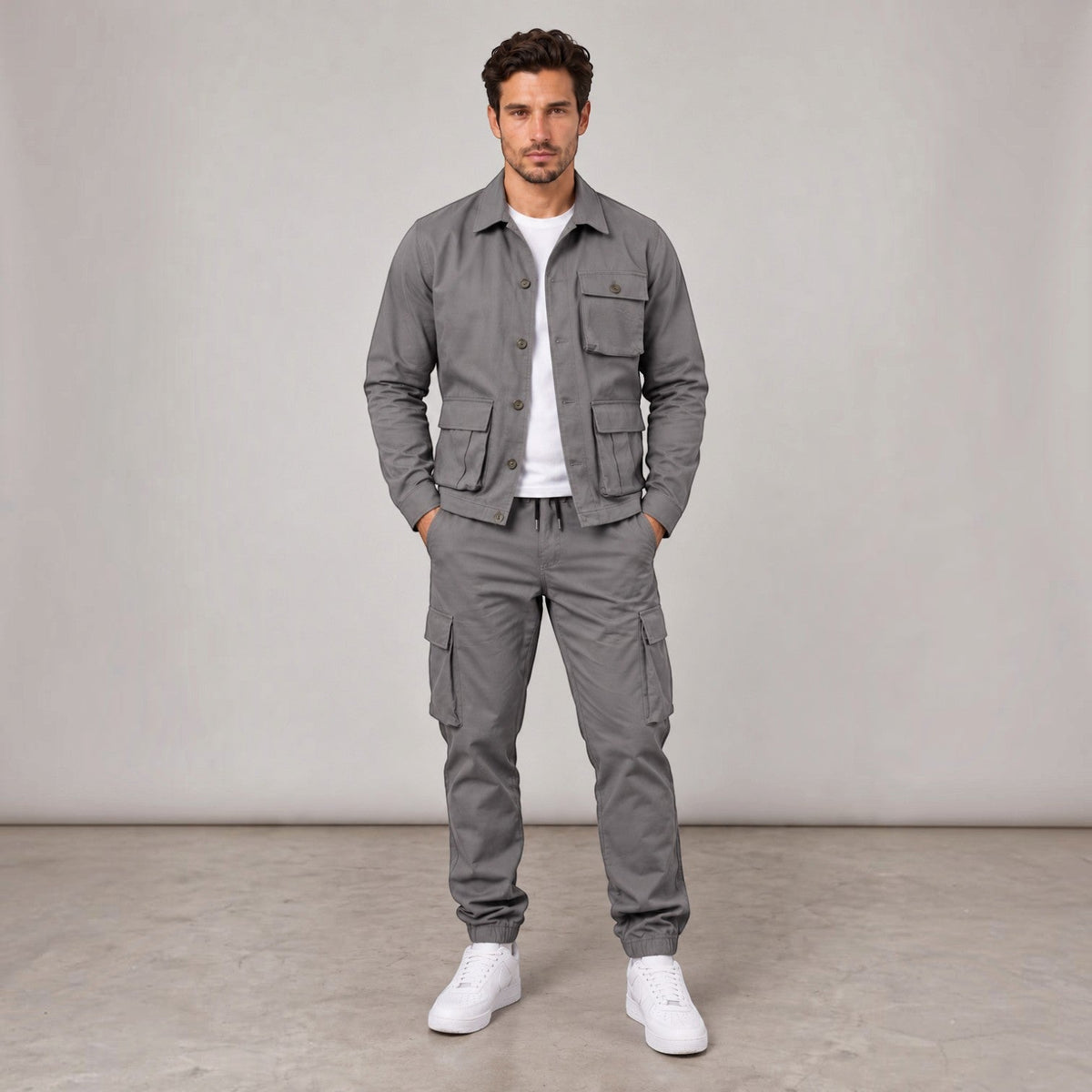 Conjunto Hombre Chaqueta Safari y Pantalón