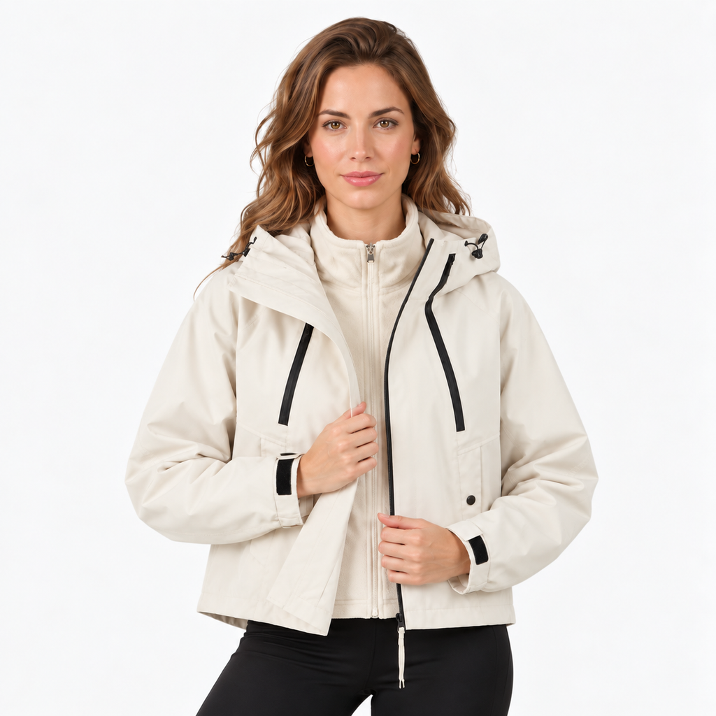 Chaqueta Impermeable Mujer con Capucha