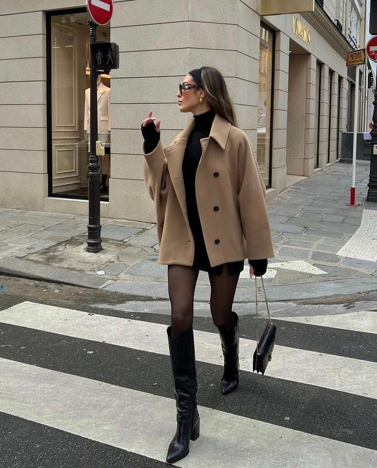 Abrigo Oversize de Lana Mujer