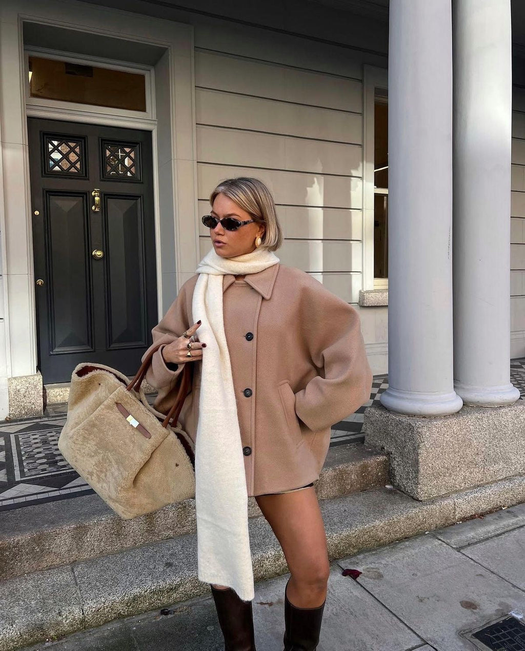 Abrigo Oversize de Lana Mujer
