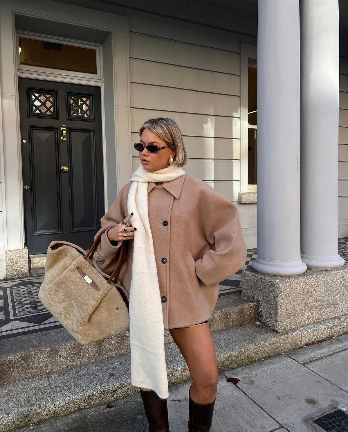 Abrigo Oversize de Lana Mujer