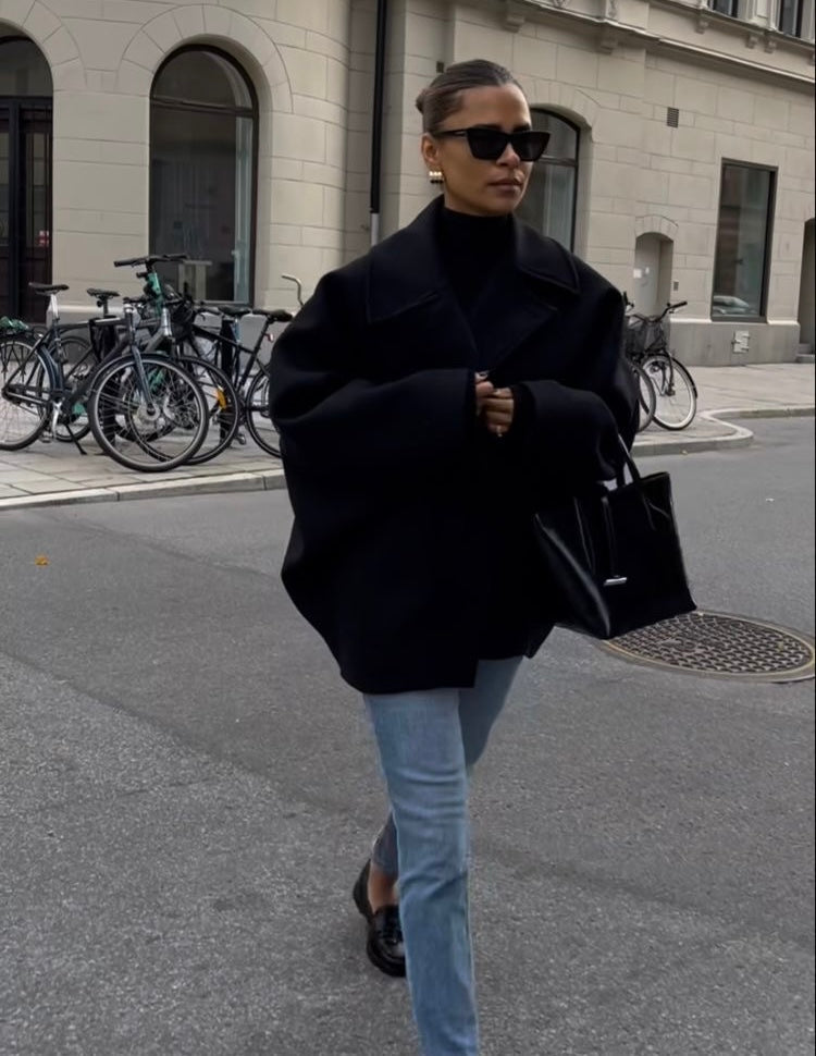 Abrigo Oversize de Lana Mujer