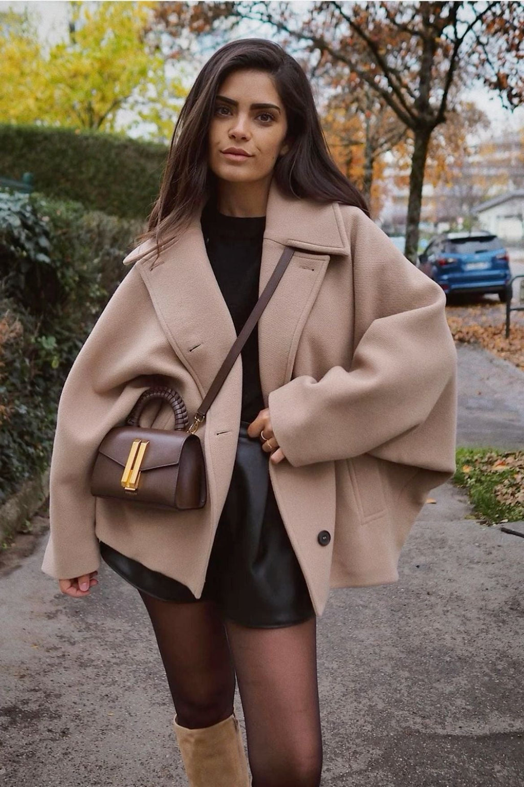 Abrigo Oversize de Lana Mujer