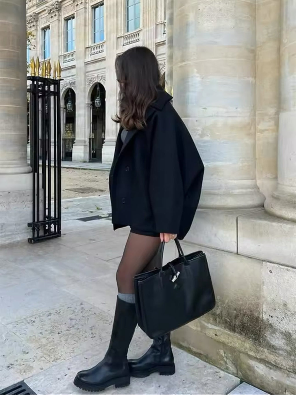 Abrigo Oversize de Lana Mujer