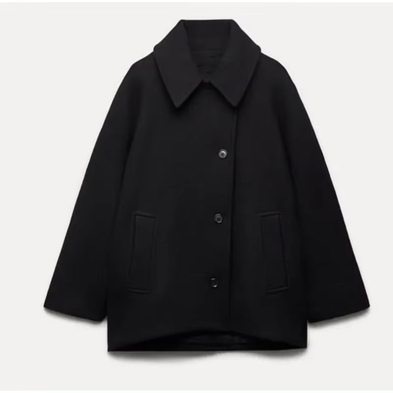 Abrigo Oversize de Lana Mujer