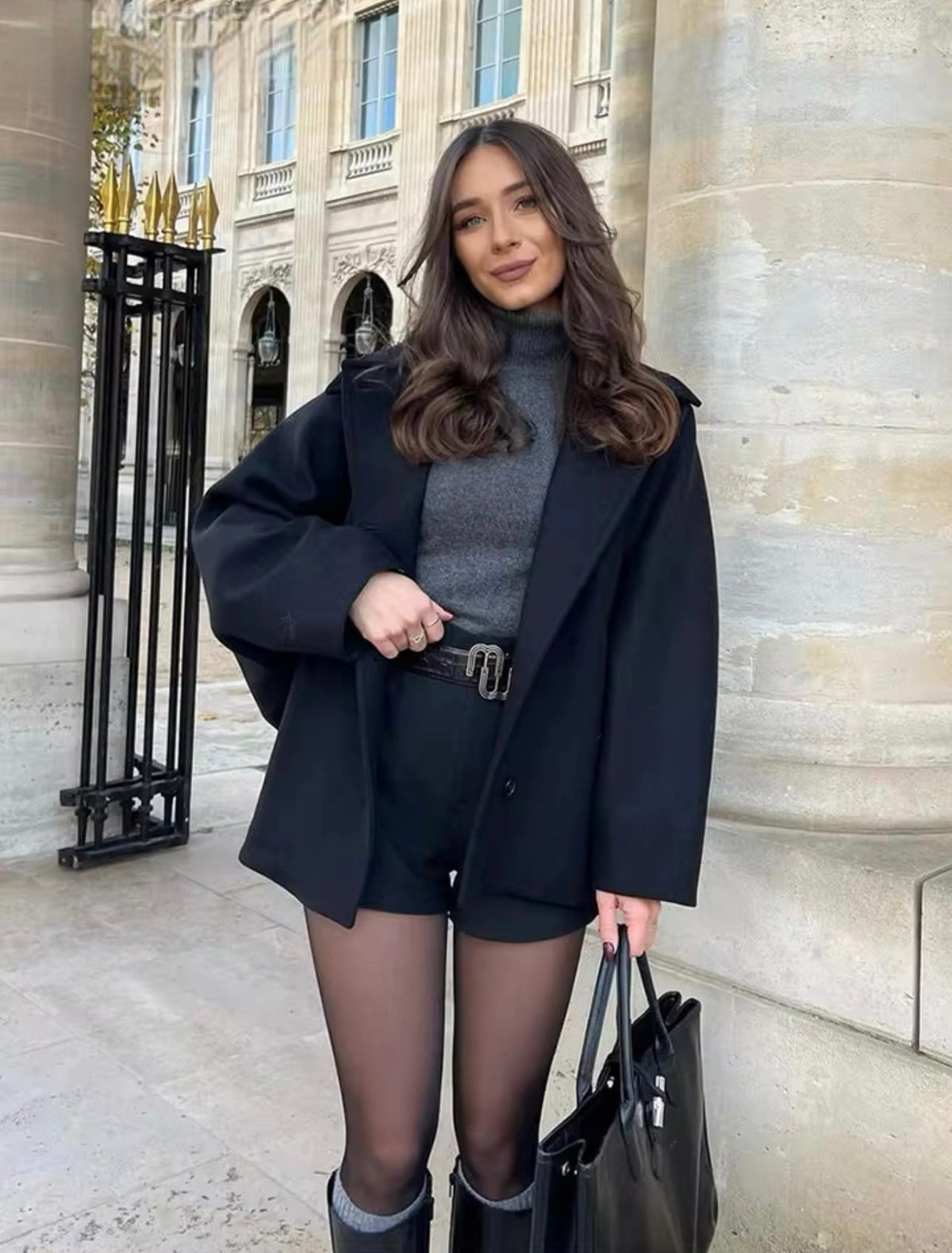 Abrigo Oversize de Lana Mujer