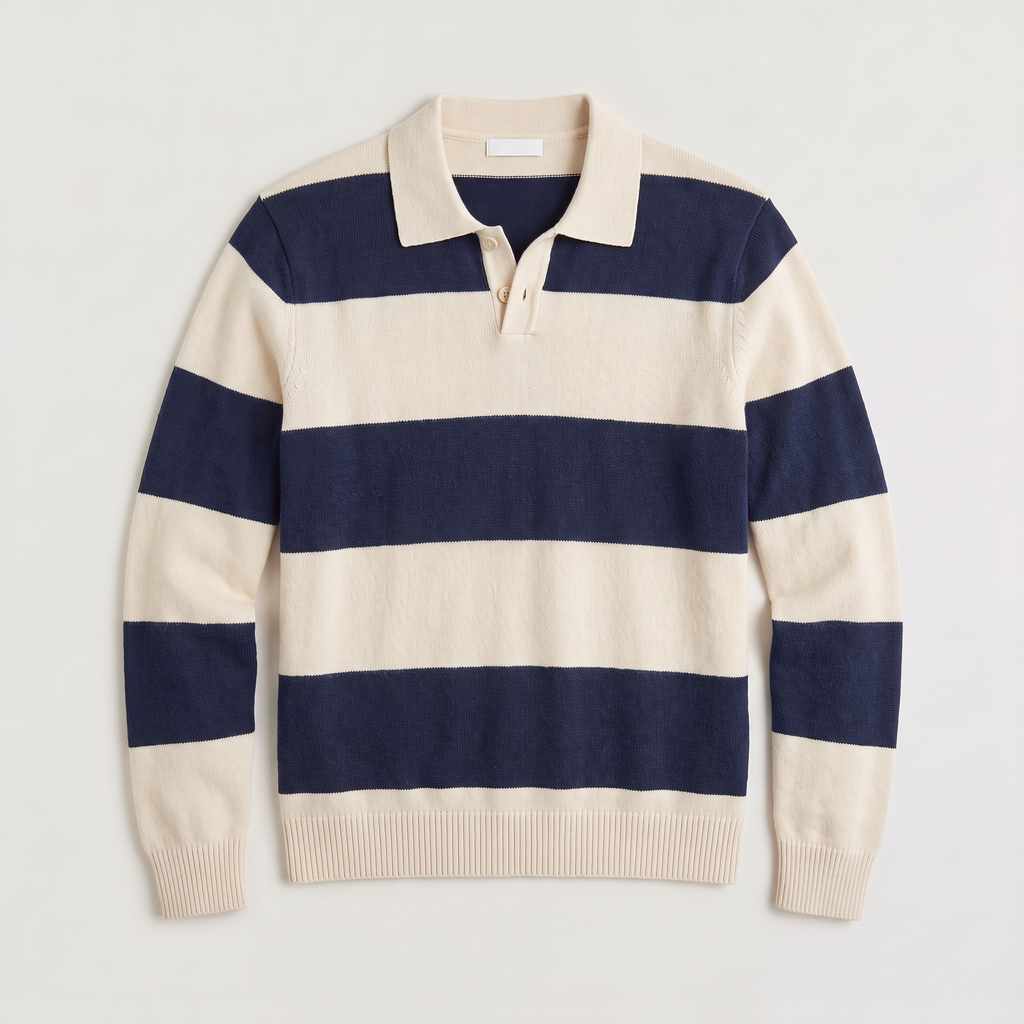 Jersey Polo Hombre Punto Rayas Clásico