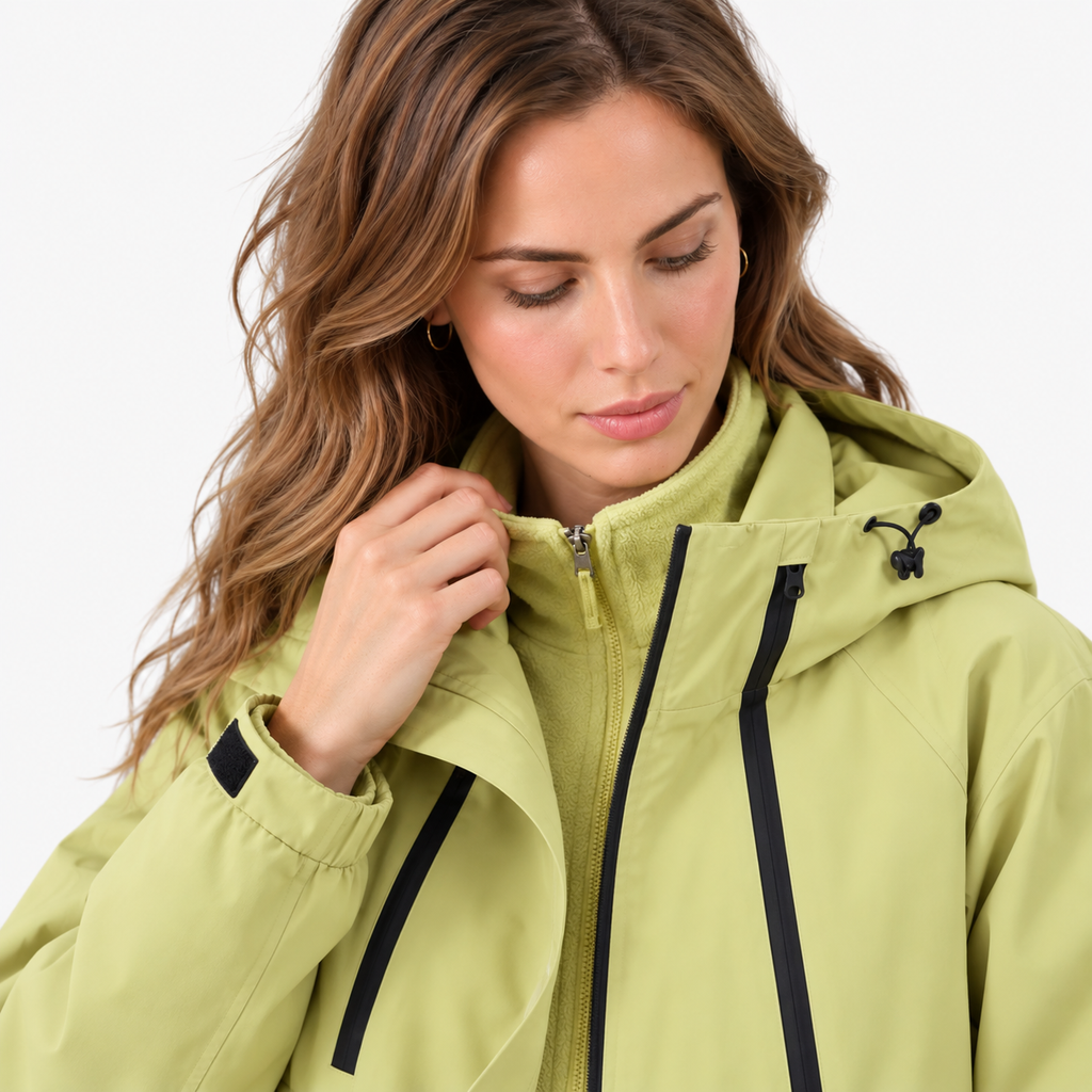 Chaqueta Impermeable Mujer con Capucha
