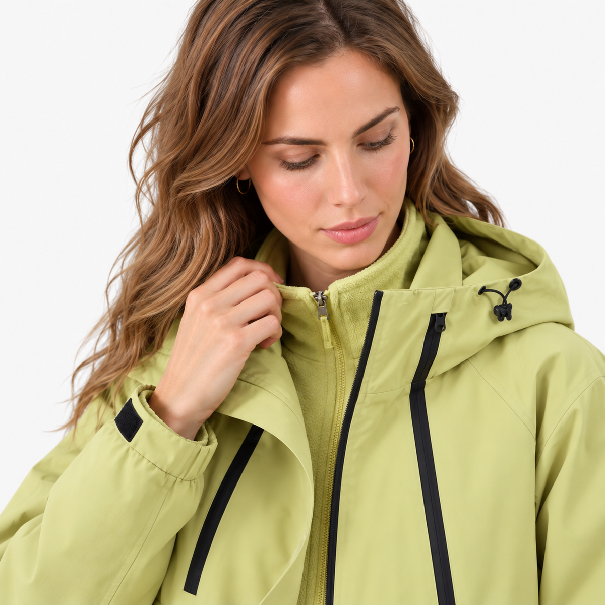 Chaqueta Impermeable Mujer con Capucha