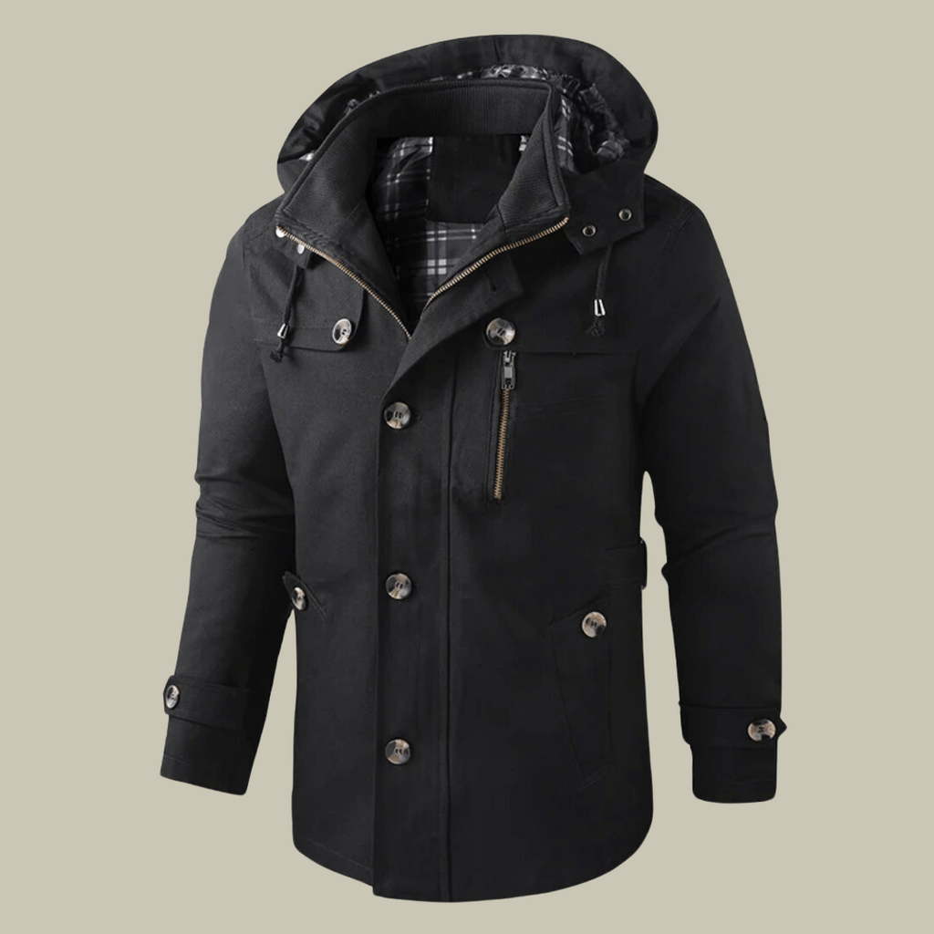 Chaqueta de Invierno Hombre con Capucha Desmontable