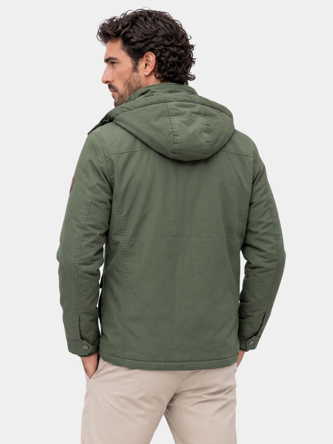 Chaqueta Militar con Capucha - Cross & Crown
