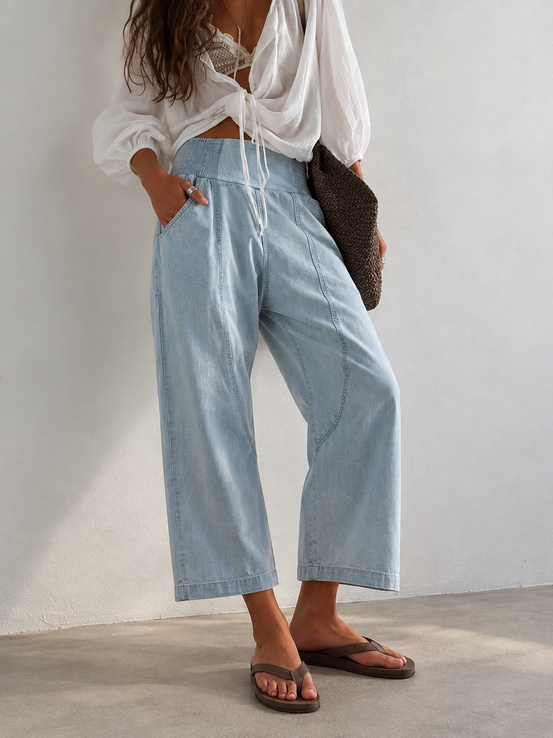 Pantalón Mujer Ancho Estilo Harén