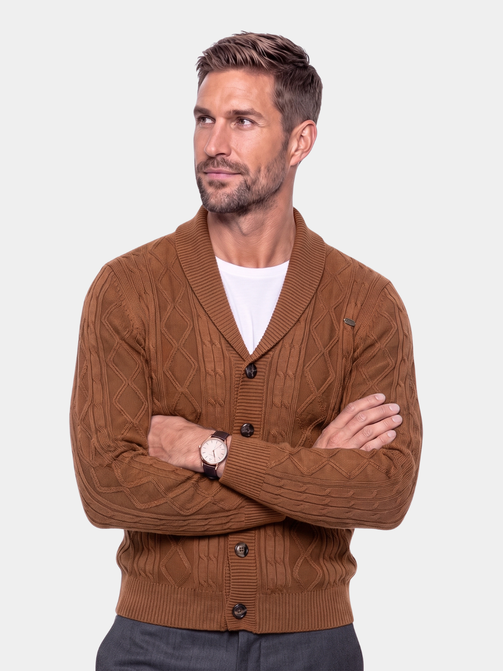 Cardigan Minimalista - Cross & Crown