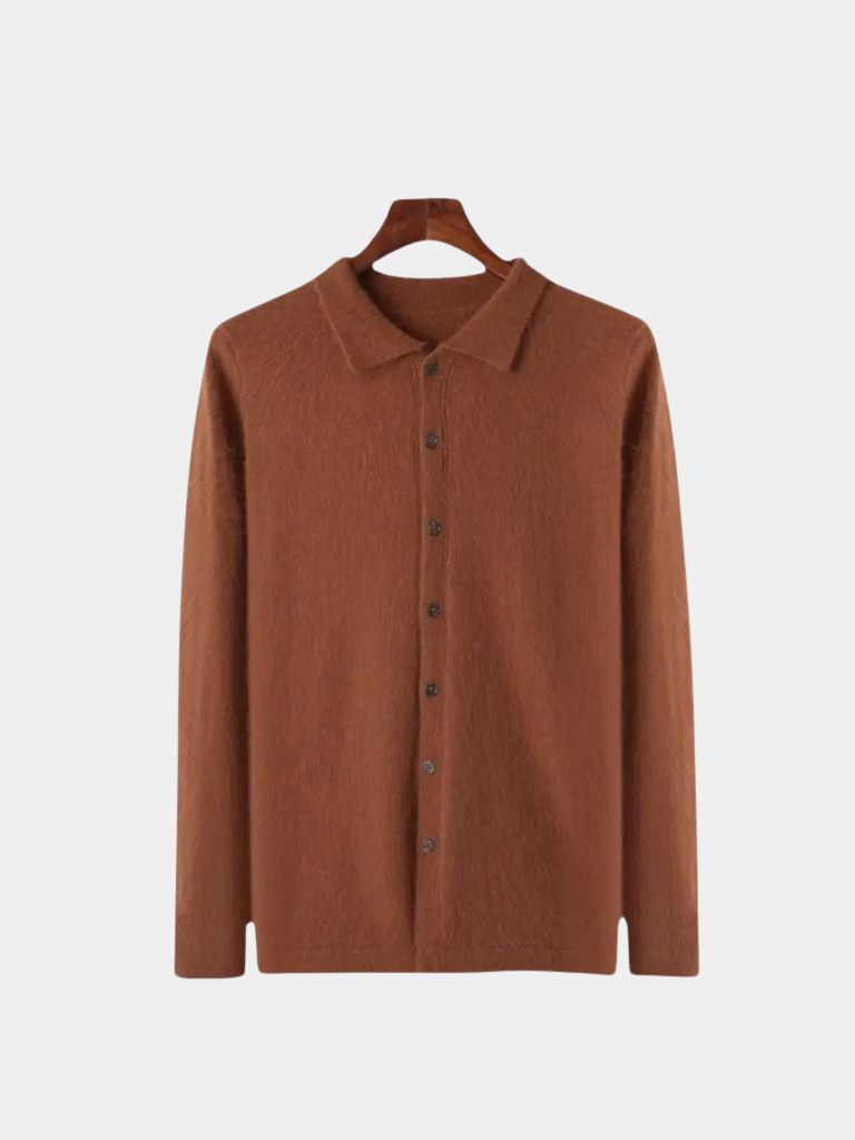 Cardigan de Polo 100% Cachemira - Cross & Crown