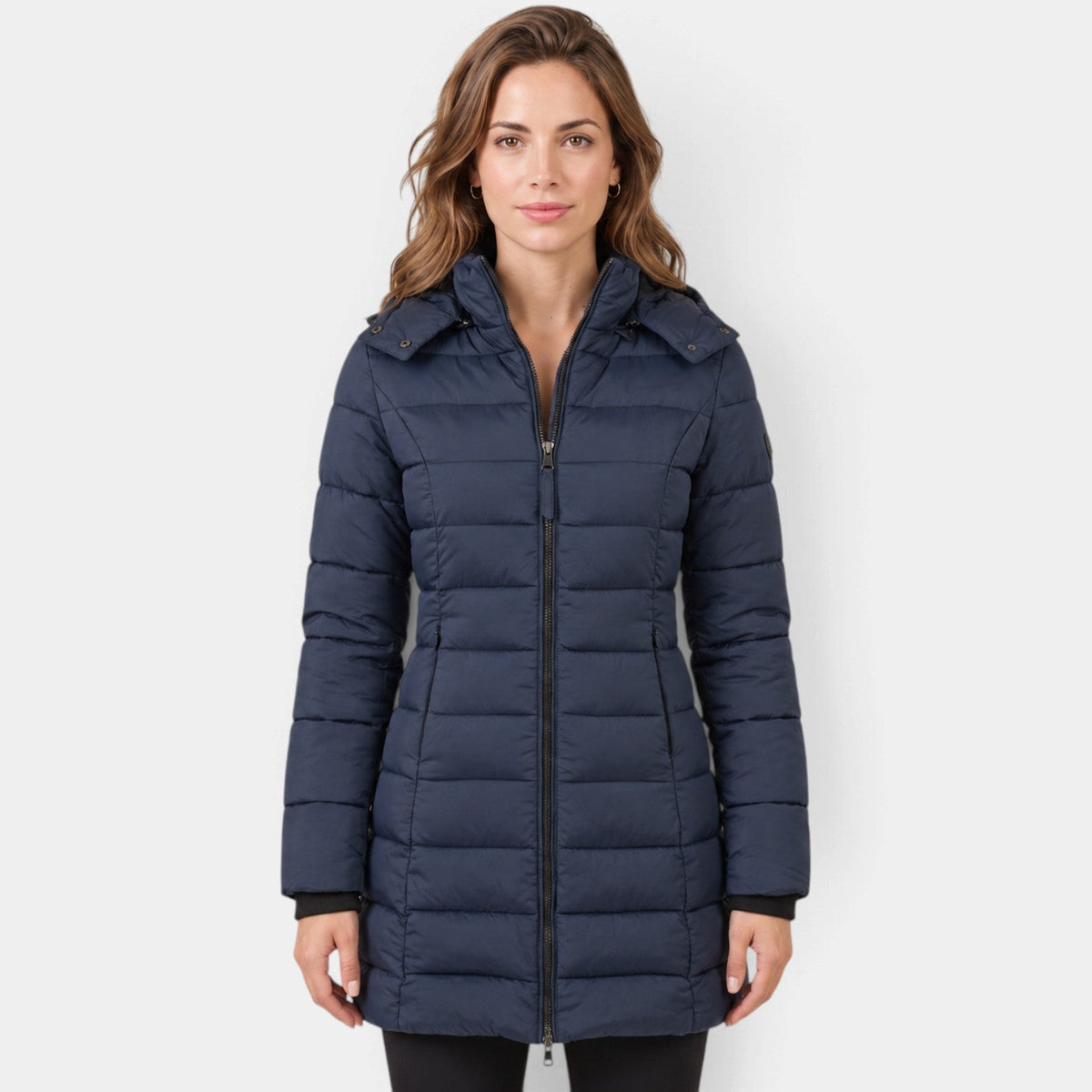 Chaqueta de Invierno Plumón con Capucha para Mujer