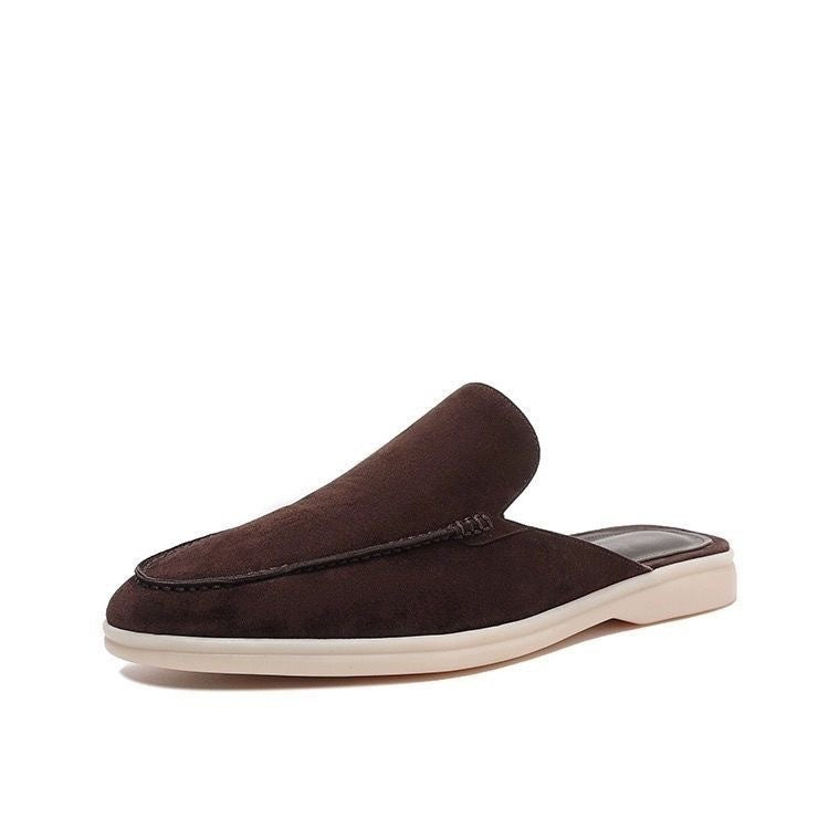 Mocasines Abiertos Hombre Premium – Mocasines de Ante sin Talón