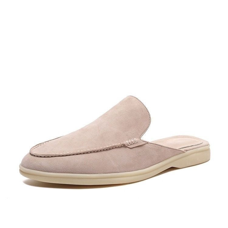 Mocasines Abiertos Hombre Premium – Mocasines de Ante sin Talón