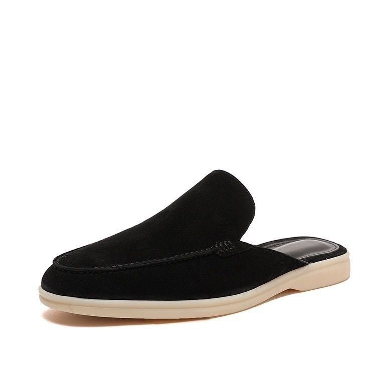 Mocasines Abiertos Hombre Premium – Mocasines de Ante sin Talón