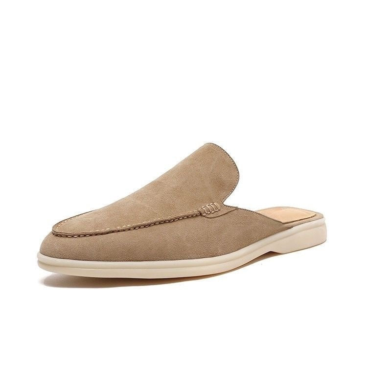 Mocasines Abiertos Hombre Premium – Mocasines de Ante sin Talón
