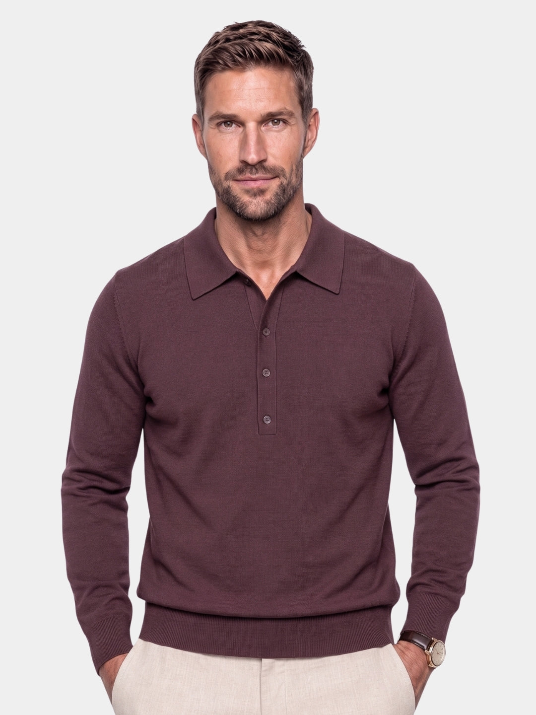Suéter Polo de Punto Old Money - Cross & Crown