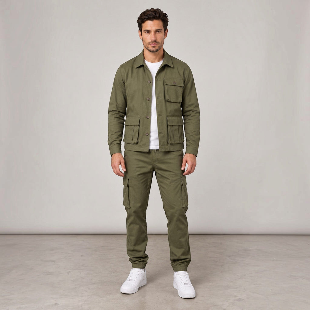 Conjunto Hombre Chaqueta Safari y Pantalón