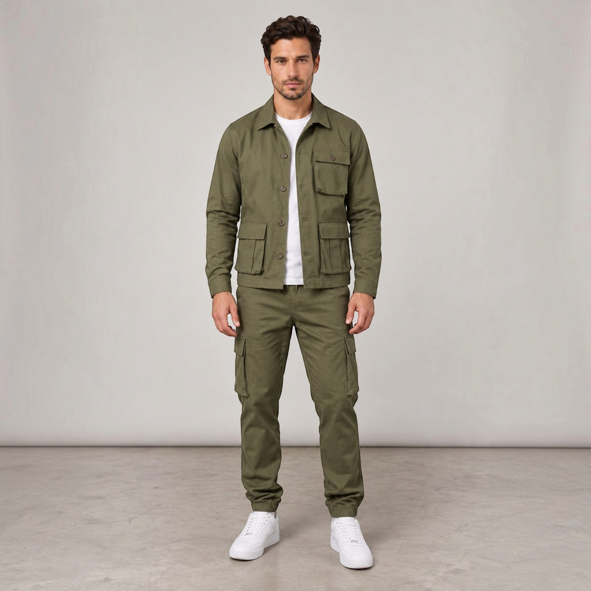 Conjunto Hombre Chaqueta Safari y Pantalón
