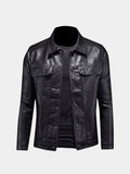 Chaqueta de Cuero Rebelde Bronce – Cross & Crown