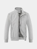 Chaqueta Bomber Casual Sólida - Cross & Crown