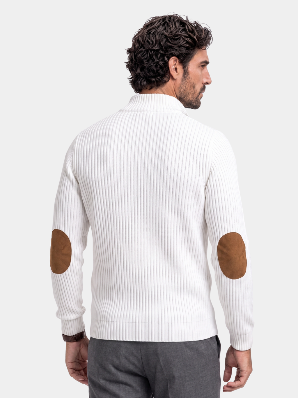 Suéter Henley de Cuello Alto Refinado - Cross & Crown