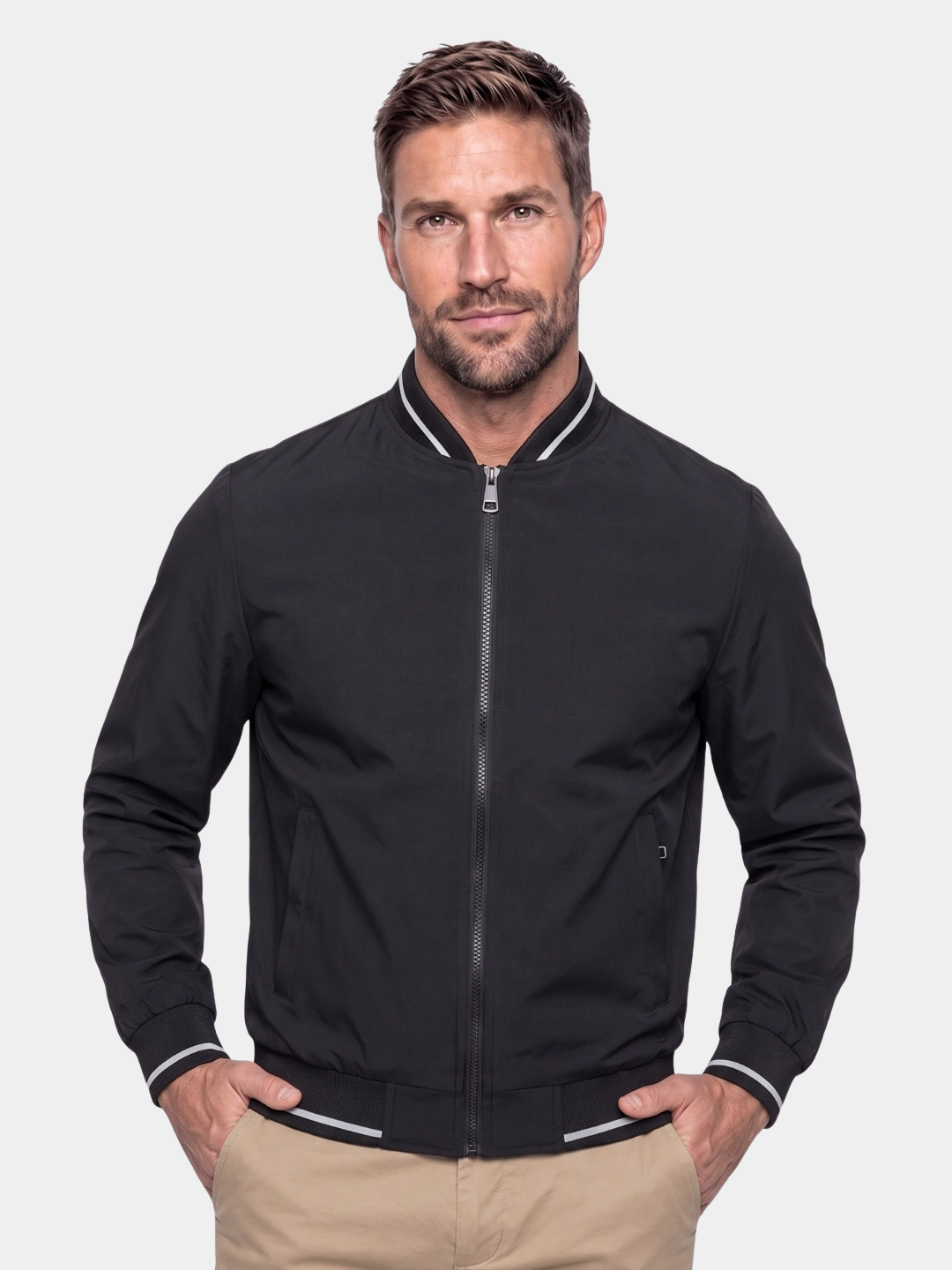 Chaqueta Bomber Casual de Beisbol - Cross & Crown